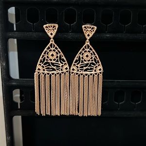 Kendra Scott rose gold fringe earrings
